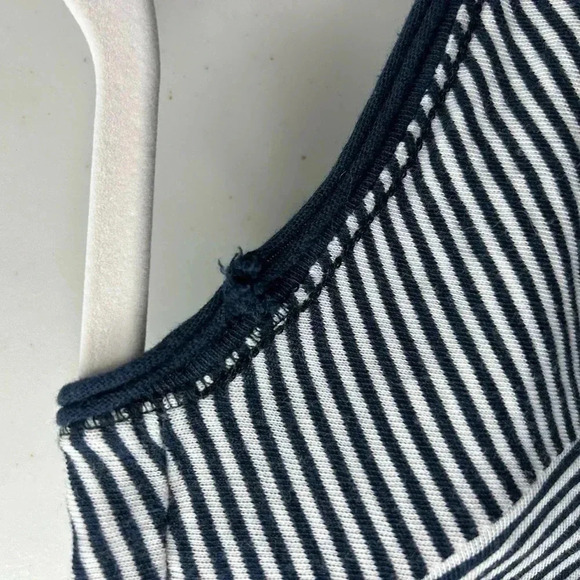 RAG & BONE Navy Blue Stripe Long Sleeve Jersey T Shirt Dress Size L Retails $225 - Picture 7 of 8